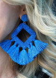 Ellie Fringe Drop Earrings-Other Colors BlueSkyeBoutique