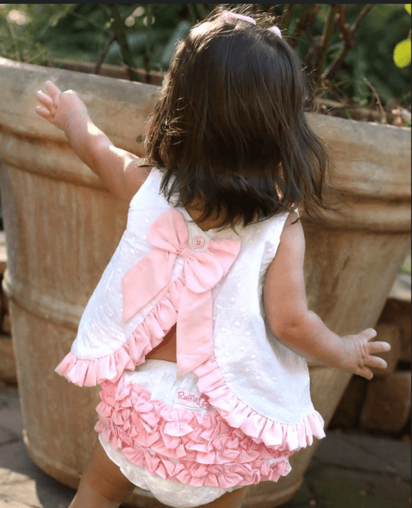 Swiss Dot Bow-Back Swing Top RuffleButts