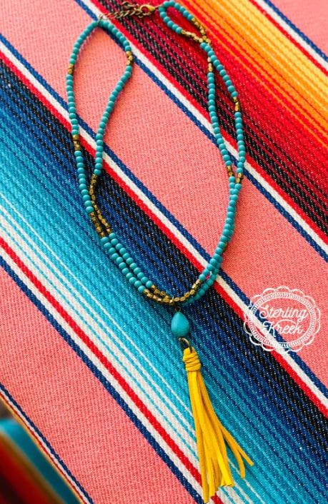 YELLOW TAIL NECKLACE BlueSkyeBoutique