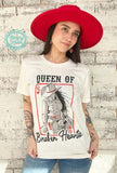 QUEEN OF BROKEN HEARTS TEE BlueSkyeBoutique