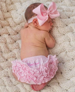 Pink Woven Ruffle Butt – Through my baby's eyes